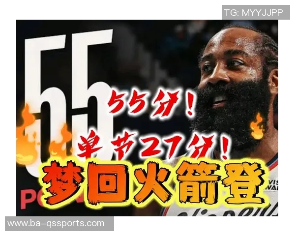 哈登近五战场均38+7+7，比肩詹姆斯成历史第二人
